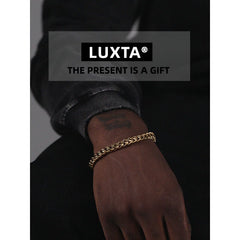 Golden Three-dimensional Cuban Bracelet