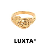 Gold Distressed Rose Ring