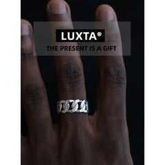S925 Silver Cuban Link Ring