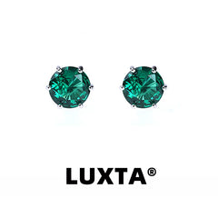 925 Silver Green Stone Earrings