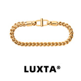 Golden Three-dimensional Cuban Bracelet