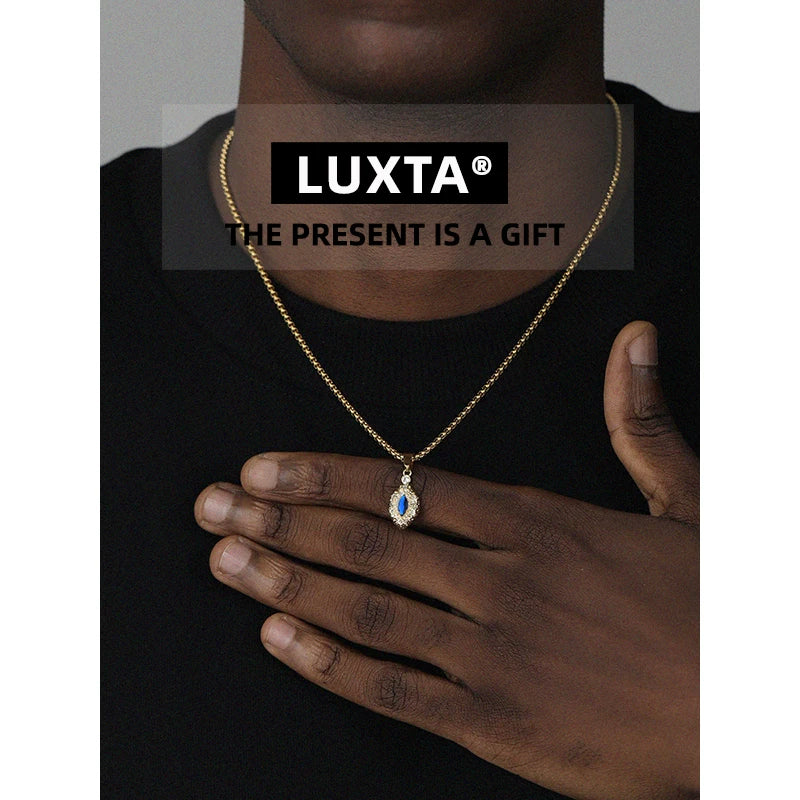 Gold-plated Blue Eye Small Pendant