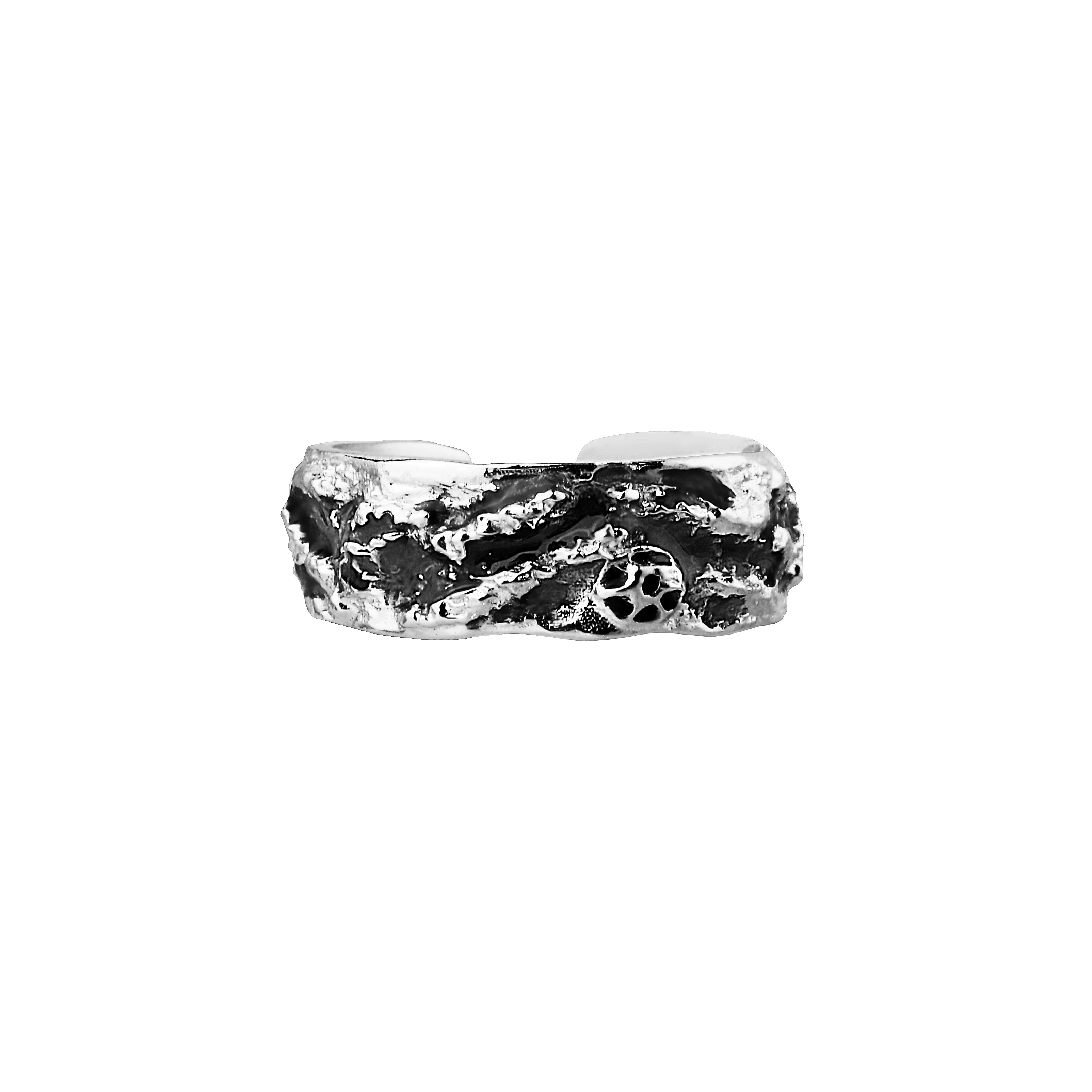 Sterling Silver Black Glacier Ring