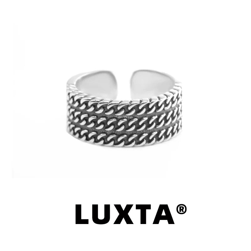 S925 Sterling Silver Cuban Ring