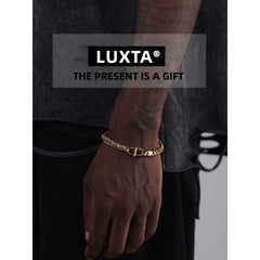 Golden Three-dimensional Cuban Bracelet
