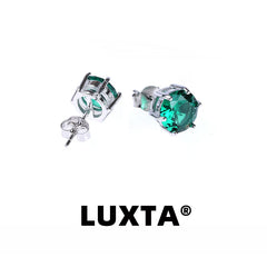 925 Silver Green Stone Earrings