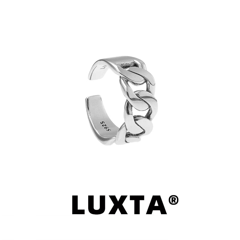 S925 Silver Cuban Link Ring