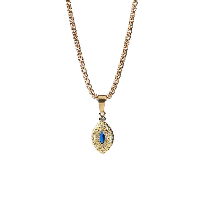 Gold-plated Blue Eye Small Pendant